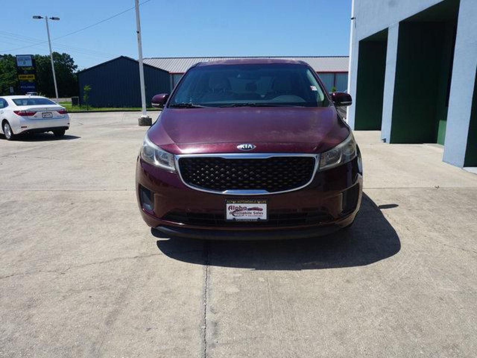 2015 Red Kia Sedona (KNDMB5C18F6) with an 3.3L V6 engine, Automatic transmission, located at 6904 Johnston St., Lafayette, LA, 70503, (337) 988-1960, 30.143589, -92.100601 - Prices are subject to change as improvements done by the service dept. Prices are for Cash sales only, Plus TTL. This Vehicle is Serviced well and Warranties Available too. Easy Financing. Drives Great and everything works. Price subject to change as improvements done by the service dept. Easy CR - Photo #3
