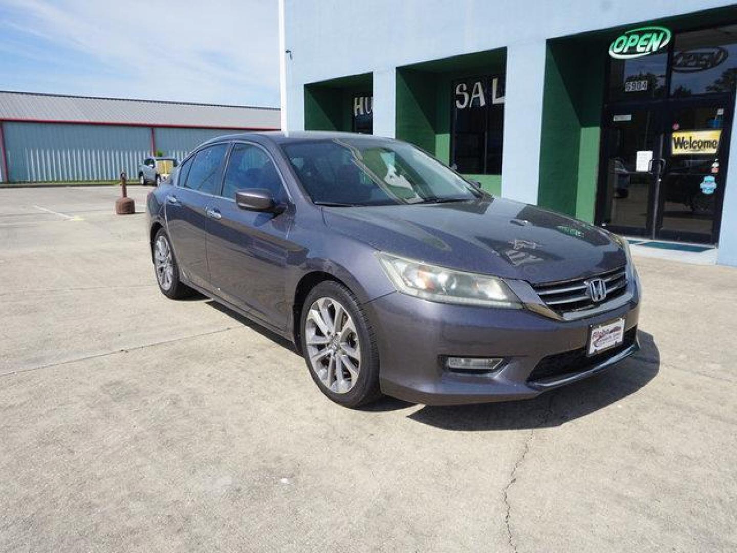 2013 Grey /Black Honda Accord 4dr I4 CVT Sport (1HGCR2F57DA) with an 2.4L 4Cyl engine, Automatic CVT transmission, located at 6904 Johnston St., Lafayette, LA, 70503, (337) 988-1960, 30.143589, -92.100601 - Photo#1