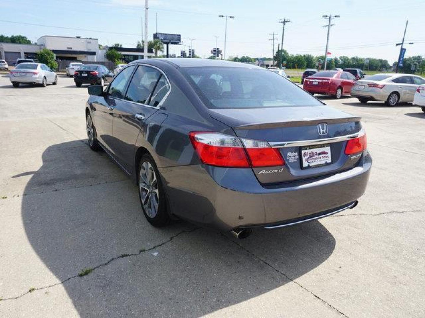 2013 Grey /Black Honda Accord 4dr I4 CVT Sport (1HGCR2F57DA) with an 2.4L 4Cyl engine, Automatic CVT transmission, located at 6904 Johnston St., Lafayette, LA, 70503, (337) 988-1960, 30.143589, -92.100601 - Photo#7