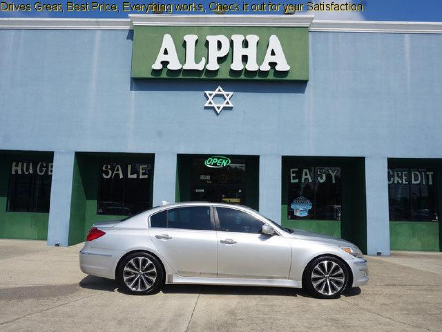 2013 Silver Hyundai Genesis (KMHGC4DH5DU) with an 5.0L V8 engine, 8 Spd Automatic transmission, located at 6904 Johnston St., Lafayette, LA, 70503, (337) 988-1960, 30.143589, -92.100601 - Prices are subject to change as improvements done by the service dept. Prices are for Cash sales only, Plus TTL. This Vehicle is Serviced well and Warranties Available too. Easy Financing. Drives Great and everything works. Price subject to change as improvements done by the service dept. Easy CR - Photo#0