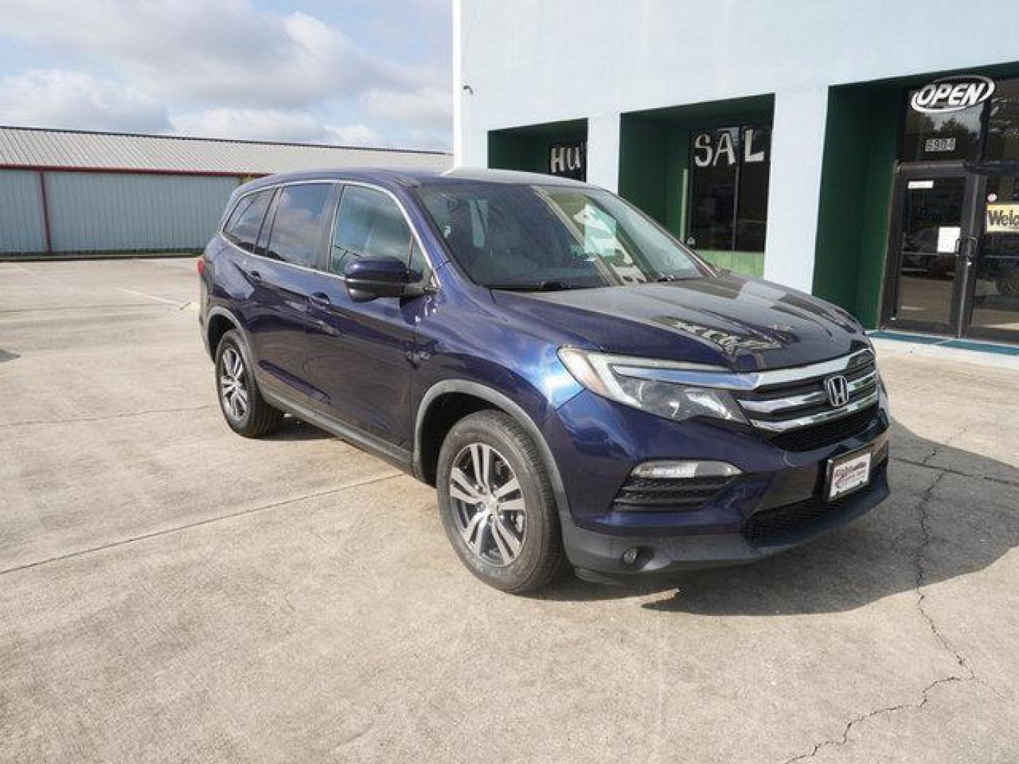 2017 Obsidian Blue Pearl /Beige Honda Pilot EX 2WD (5FNYF5H36HB) with an 3.5L V6 engine, 6 Spd Automatic transmission, located at 6904 Johnston St., Lafayette, LA, 70503, (337) 988-1960, 30.143589, -92.100601 - Photo#1