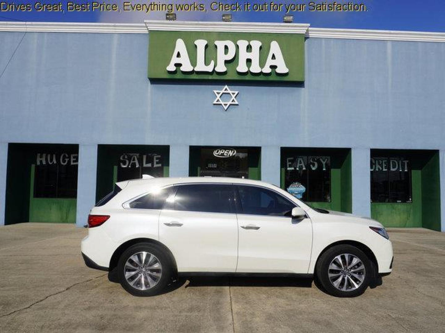 2014 White /Ebony Acura MDX FWD 4dr Tech Pkg (5FRYD3H46EB) with an 3.5L V6 engine, Automatic transmission, located at 6904 Johnston St., Lafayette, LA, 70503, (337) 988-1960, 30.143589, -92.100601 - Photo#0