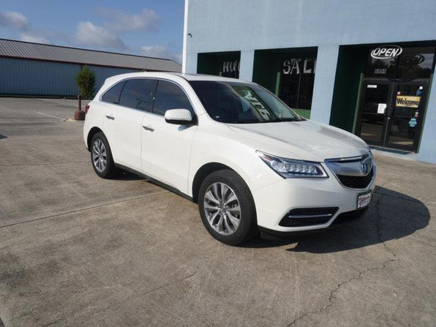 2014 White /Ebony Acura MDX FWD 4dr Tech Pkg (5FRYD3H46EB) with an 3.5L V6 engine, Automatic transmission, located at 6904 Johnston St., Lafayette, LA, 70503, (337) 988-1960, 30.143589, -92.100601 - Photo#1