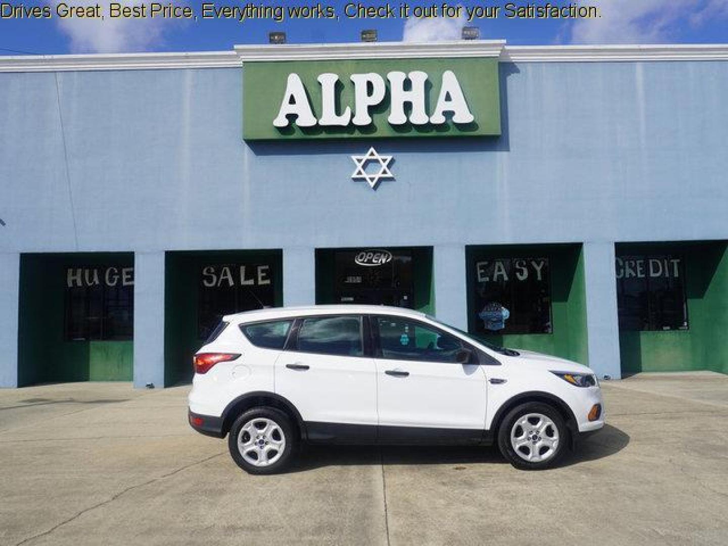 2019 Oxford White /Chromite Gray/Chrcl Black Ford Escape S FWD (1FMCU0F75KU) with an 2.5L 4Cyl engine, Automatic transmission, located at 6904 Johnston St., Lafayette, LA, 70503, (337) 988-1960, 30.143589, -92.100601 - Photo#0