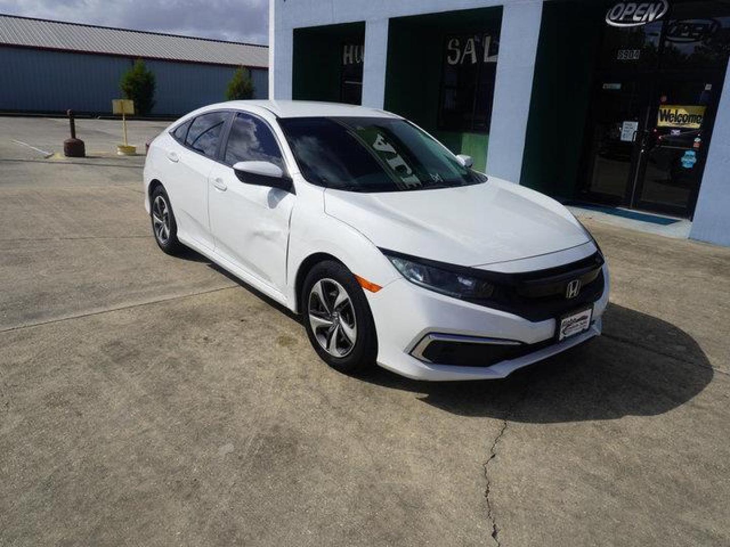 2020 White /Black Honda Civic LX CVT (19XFC2F67LE) with an 2.0L 4Cyl engine, Automatic CVT transmission, located at 6904 Johnston St., Lafayette, LA, 70503, (337) 988-1960, 30.143589, -92.100601 - Photo#1