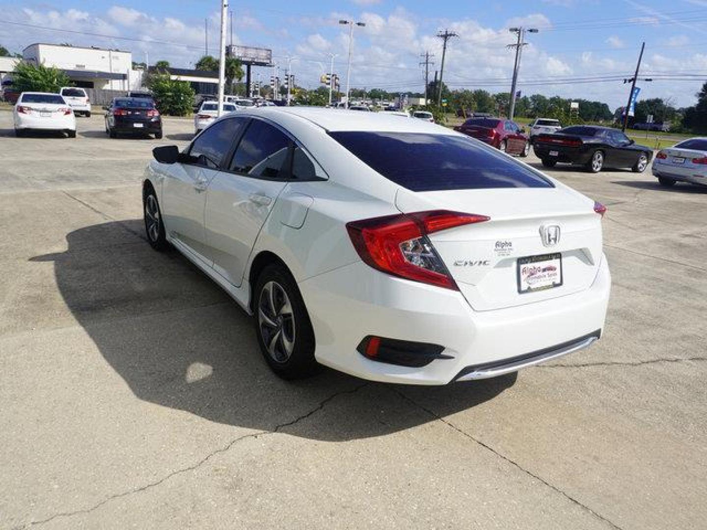 2020 White /Black Honda Civic LX CVT (19XFC2F67LE) with an 2.0L 4Cyl engine, Automatic CVT transmission, located at 6904 Johnston St., Lafayette, LA, 70503, (337) 988-1960, 30.143589, -92.100601 - Photo#8