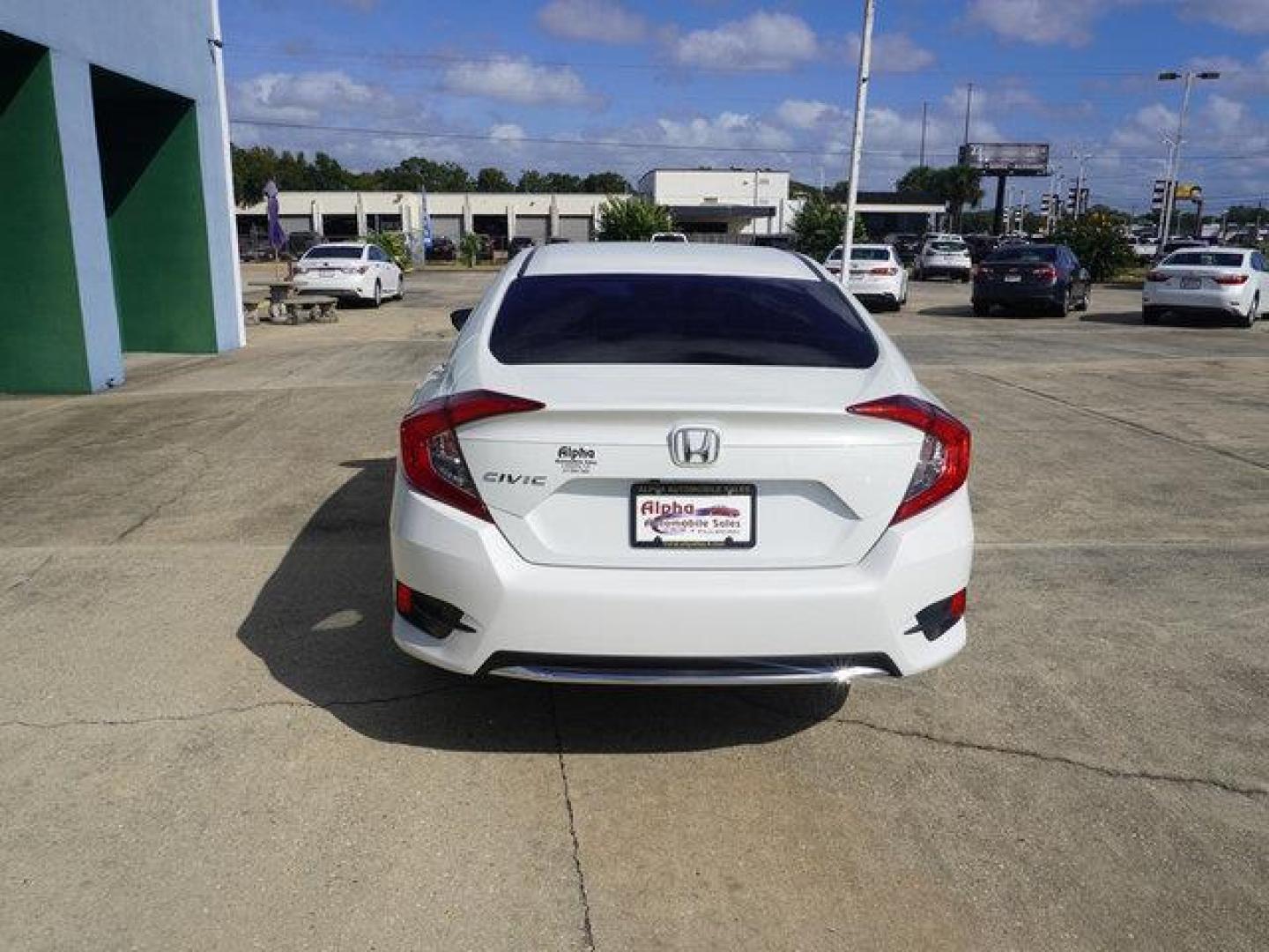 2020 White /Black Honda Civic LX CVT (19XFC2F67LE) with an 2.0L 4Cyl engine, Automatic CVT transmission, located at 6904 Johnston St., Lafayette, LA, 70503, (337) 988-1960, 30.143589, -92.100601 - Photo#10