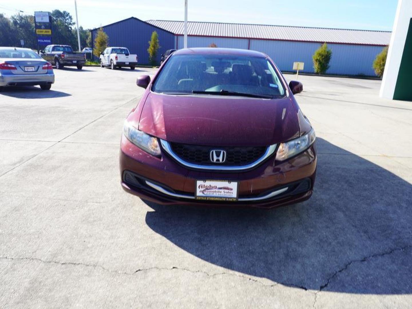 2013 Red /Beige Honda Civic Sdn 4dr Auto LX (2HGFB2F52DH) , Automatic transmission, located at 6904 Johnston St., Lafayette, LA, 70503, (337) 988-1960, 30.143589, -92.100601 - Photo#2