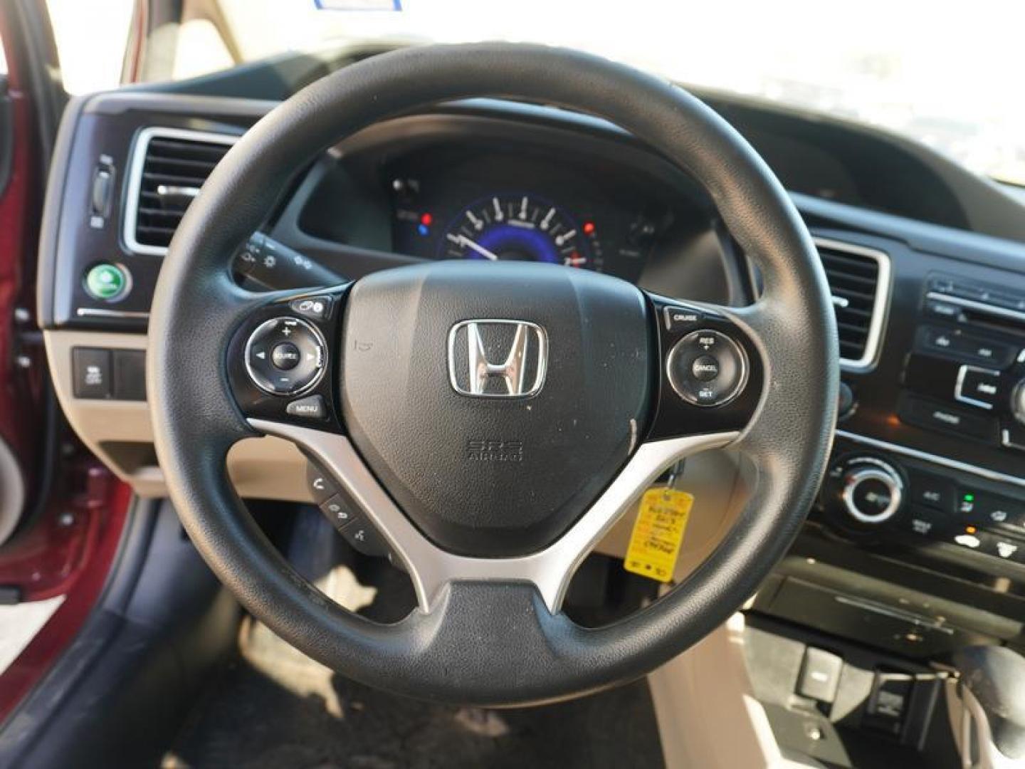 2013 Red /Beige Honda Civic Sdn 4dr Auto LX (2HGFB2F52DH) , Automatic transmission, located at 6904 Johnston St., Lafayette, LA, 70503, (337) 988-1960, 30.143589, -92.100601 - Photo#26