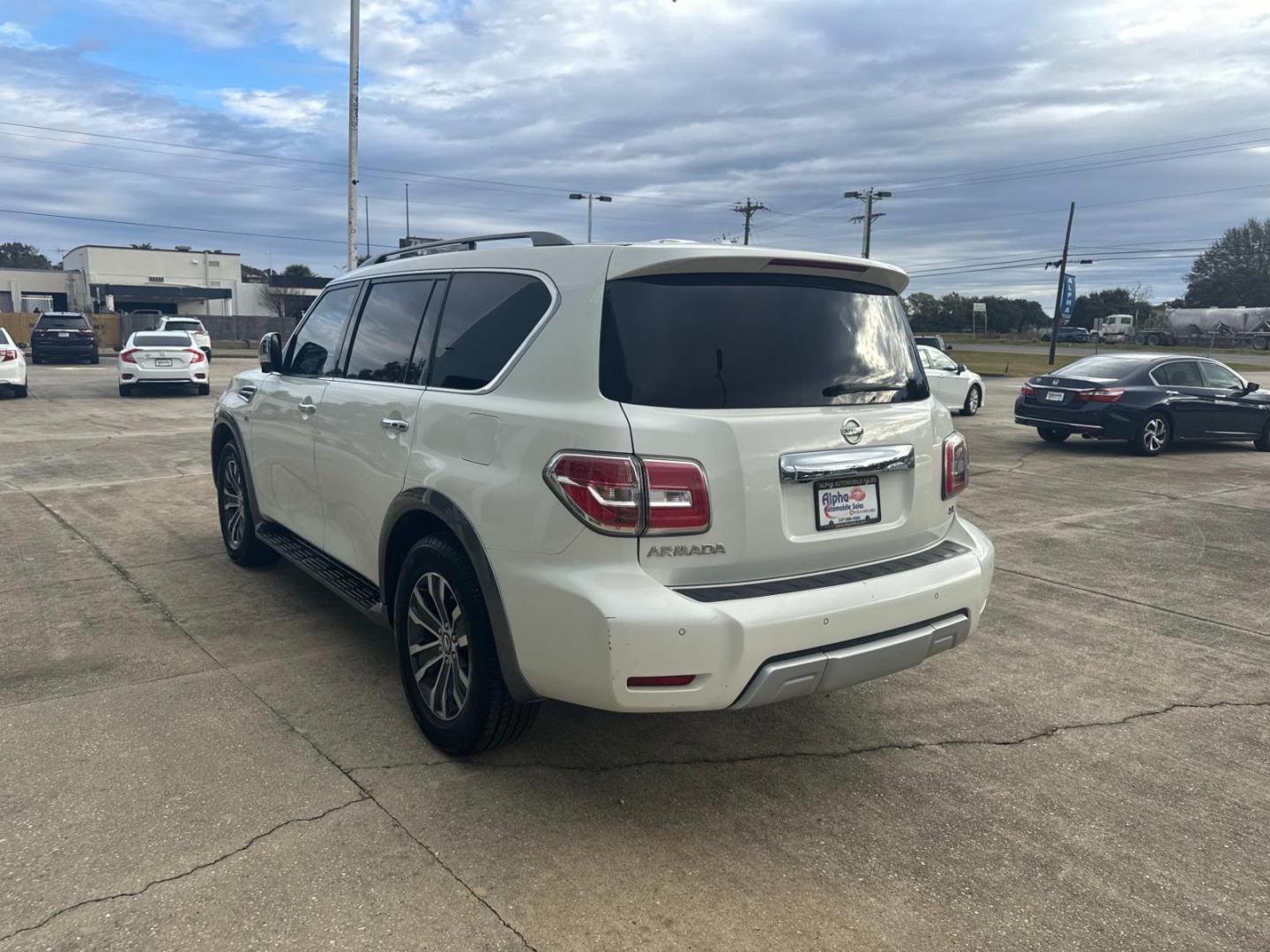 2018 White /Black Nissan Armada 4x2 SL (JN8AY2ND1J9) , N/A transmission, located at 6904 Johnston St., Lafayette, LA, 70503, (337) 988-1960, 30.143589, -92.100601 - Photo#7