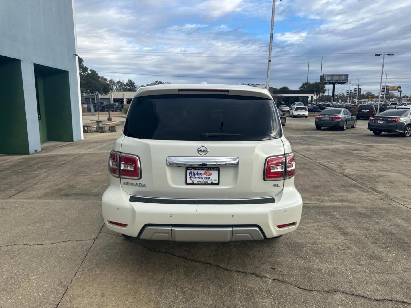 2018 White /Black Nissan Armada 4x2 SL (JN8AY2ND1J9) , N/A transmission, located at 6904 Johnston St., Lafayette, LA, 70503, (337) 988-1960, 30.143589, -92.100601 - Photo#9