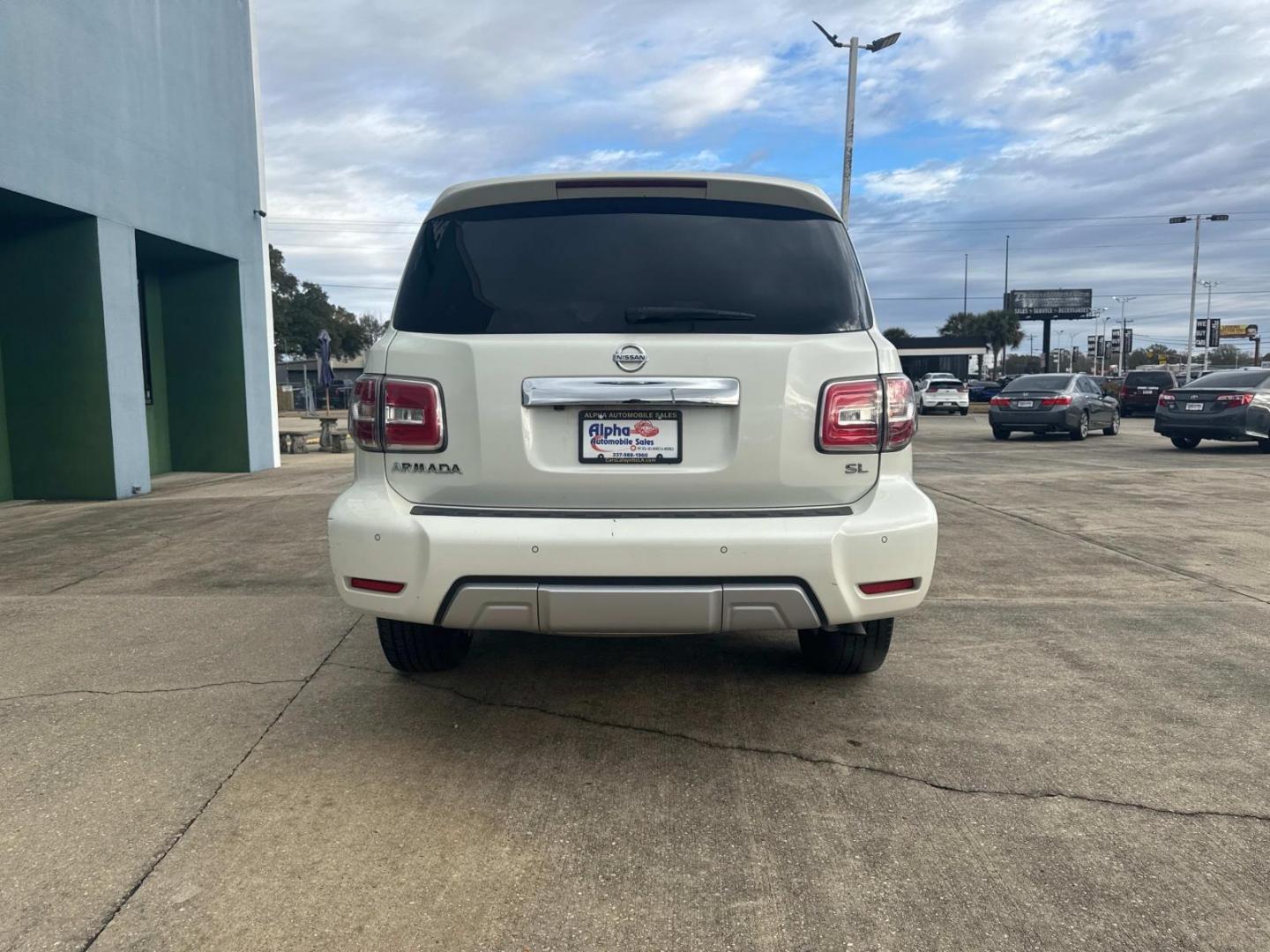 2018 White /Black Nissan Armada 4x2 SL (JN8AY2ND1J9) , N/A transmission, located at 6904 Johnston St., Lafayette, LA, 70503, (337) 988-1960, 30.143589, -92.100601 - Photo#10