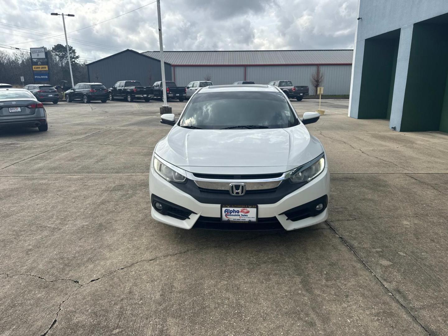 2016 White Orchid Pearl /Ivory Honda Civic Sedan 4dr CVT EX-T (19XFC1F38GE) , Automatic transmission, located at 6904 Johnston St., Lafayette, LA, 70503, (337) 988-1960, 30.143589, -92.100601 - Photo#2